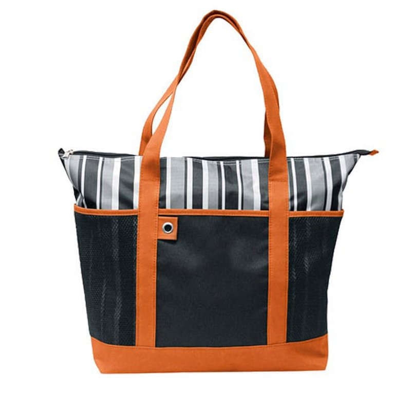 Unisex Striped Tote Bag for Shopping & Travel - Spacious & Trendy