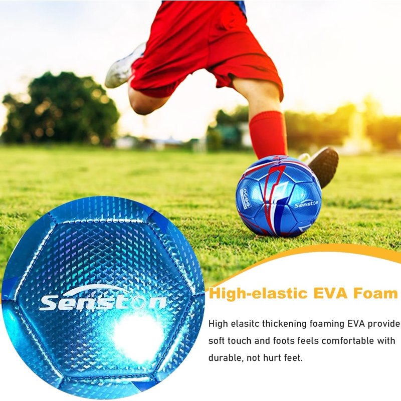 Senston Size 4 Soccer Ball Training Ball with Pump - Official Match Quality for Adults & Youth (Blue, Variation of THIS listing)