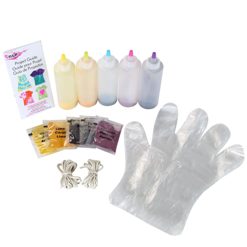 Vibrant Tie-Dye Kit with 5 Colors for Fabric Dyeing - One-Step Set for T-Shirts & More