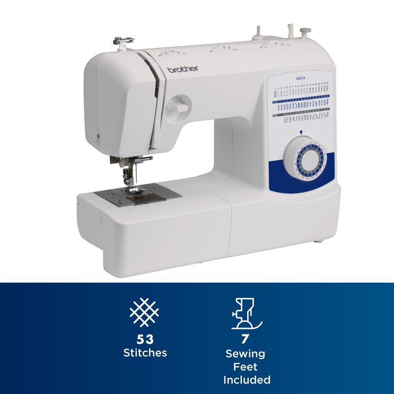 Mechanical Sewing Machine with 53 Built-In Stitches and Free Arm for Cuffs and Sleeves