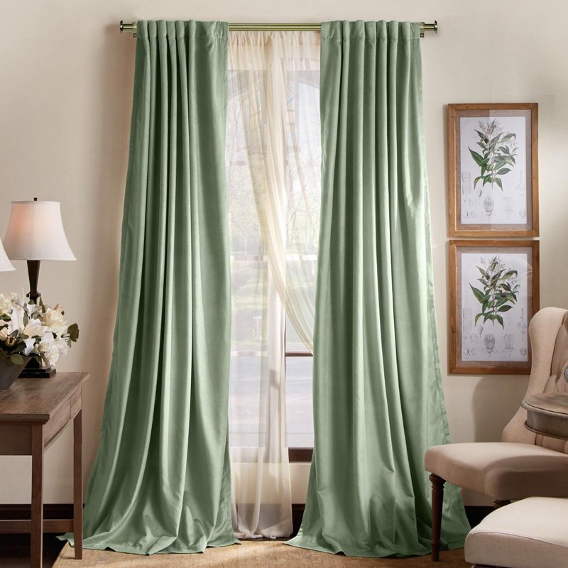 Adjustable Metal Curtain Rod Set with Finials - Modern Minimalist Window Treatment