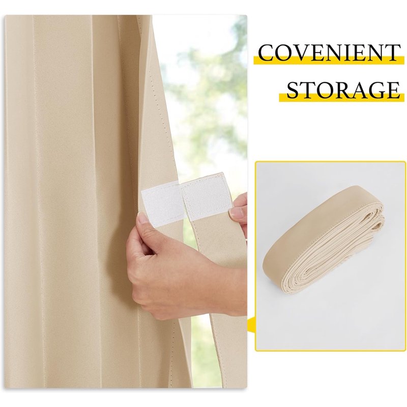 Blackout Accordion Door Curtains - Thermal Insulated Room Divider 50x80
