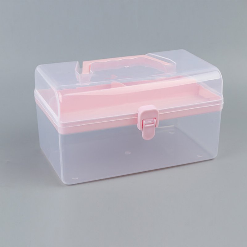 Multipurpose Plastic Storage Container with Handles, Removable Tray
