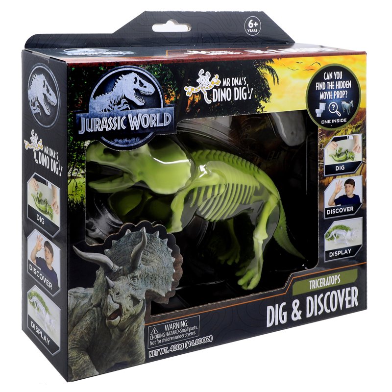 Jurassic World Dino Dig Toy with Fossil Skeleton & Surprise Discovery