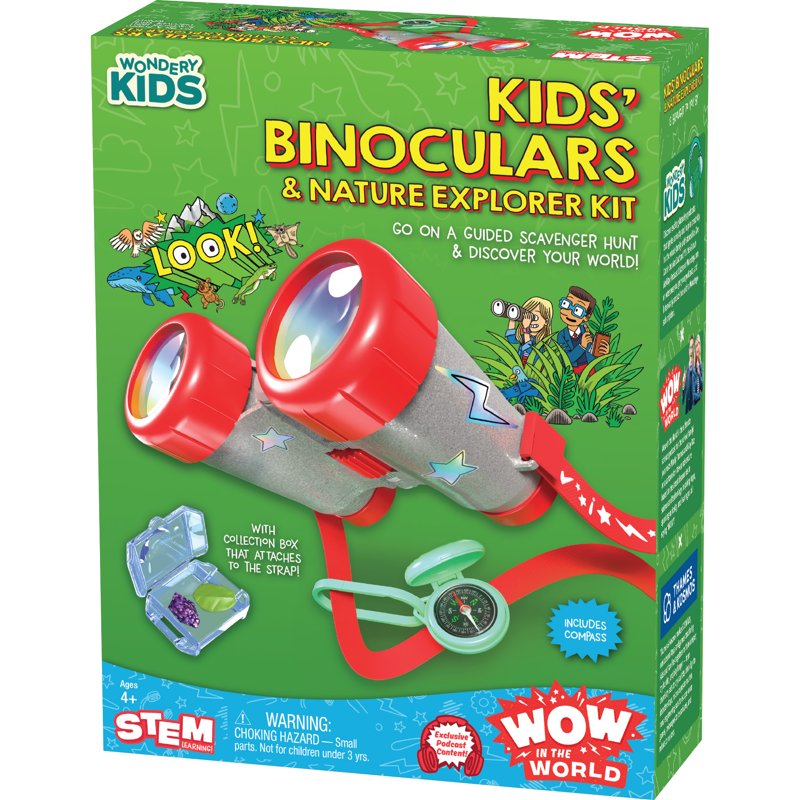 Kids' Nature Explorer Kit with Binoculars & Exploration Tools – STEM Educational Science Set for Ages 4+