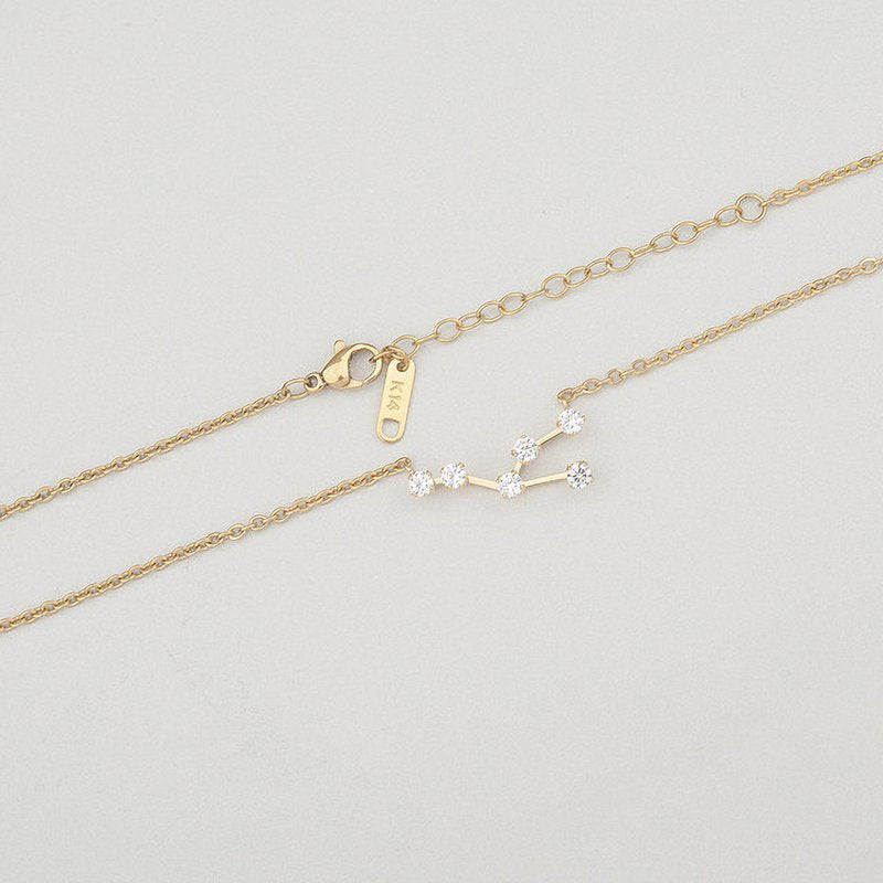 Horoscope Constellation Necklace - Zodiac Pendant in Gold, Rose Gold, Silver