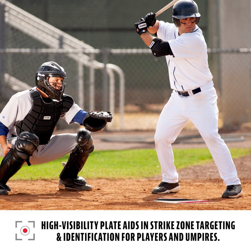 17-Inch Rubber Baseball & Softball Pitching Target with High Visibility Stripes