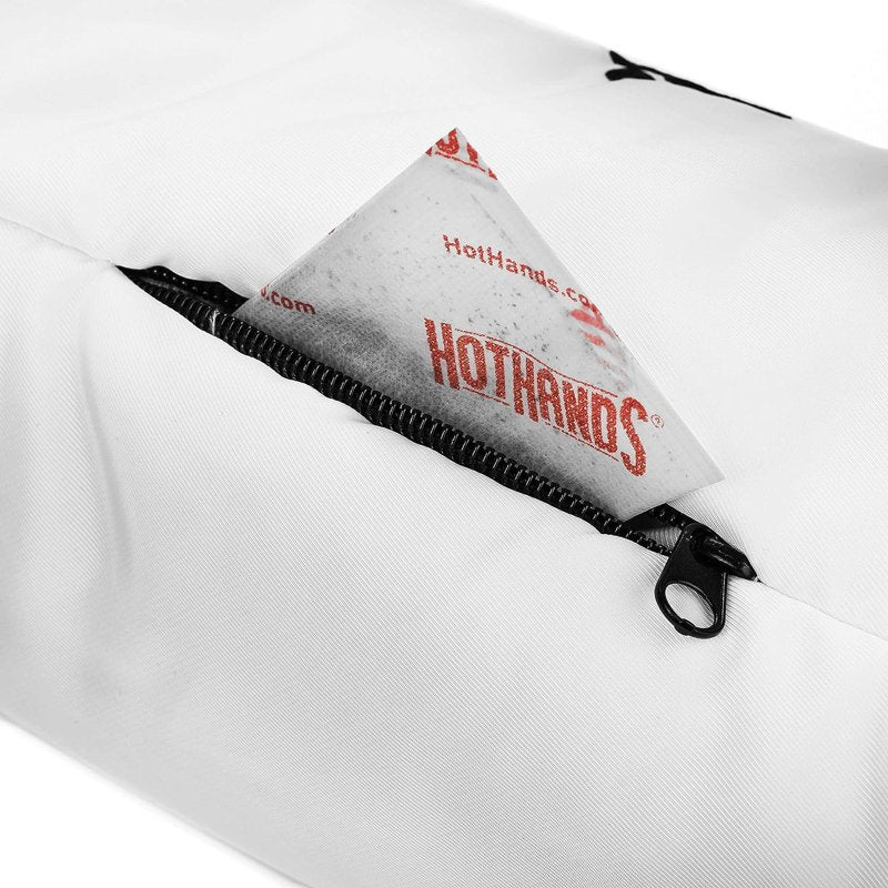 Football Hand Warmer with Pocket and Adjustable Waist Strap - White