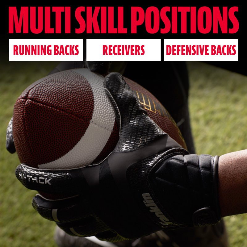 Adult Football Receiver Gloves with Hi-Tack Grip and Breathable Design