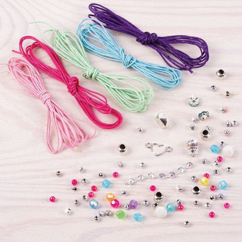 DIY Rainbow Bling Bracelets Kit for Kids & Tweens - Create 5 Unique Jewelry Crafts