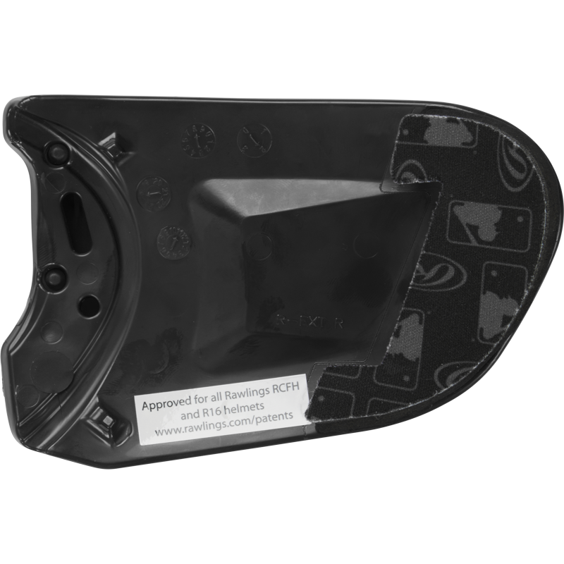 Universal Batting Helmet Extension Piece for Rawlings Helmets - Black