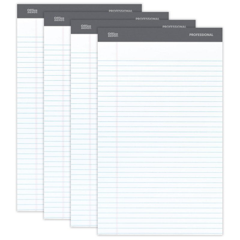 Legal Pad Notebook - 8.5 x 14 Inches, 50 Sheets, White, Perforated, Heavyweight Paper
