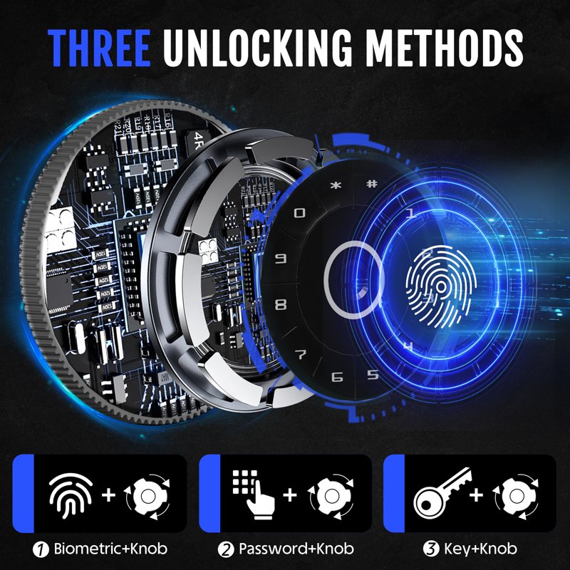 10-12 Gun Safe with Fingerprint & Quick Access Rifle Storage, Removable Shelf