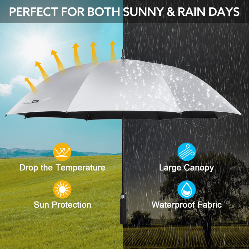 Large Windproof UV Protection Golf Umbrella with Automatic Open, 54/62 Inch