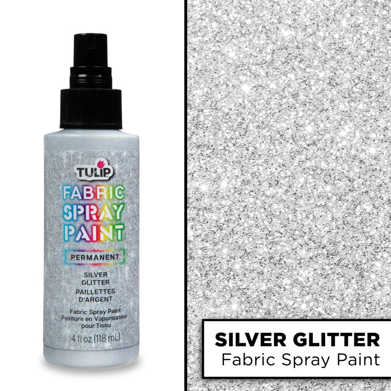 Fabric Spray Paint with Glitter - Permanent Glitter Paint for Clothes, Shoes & DIY Crafts