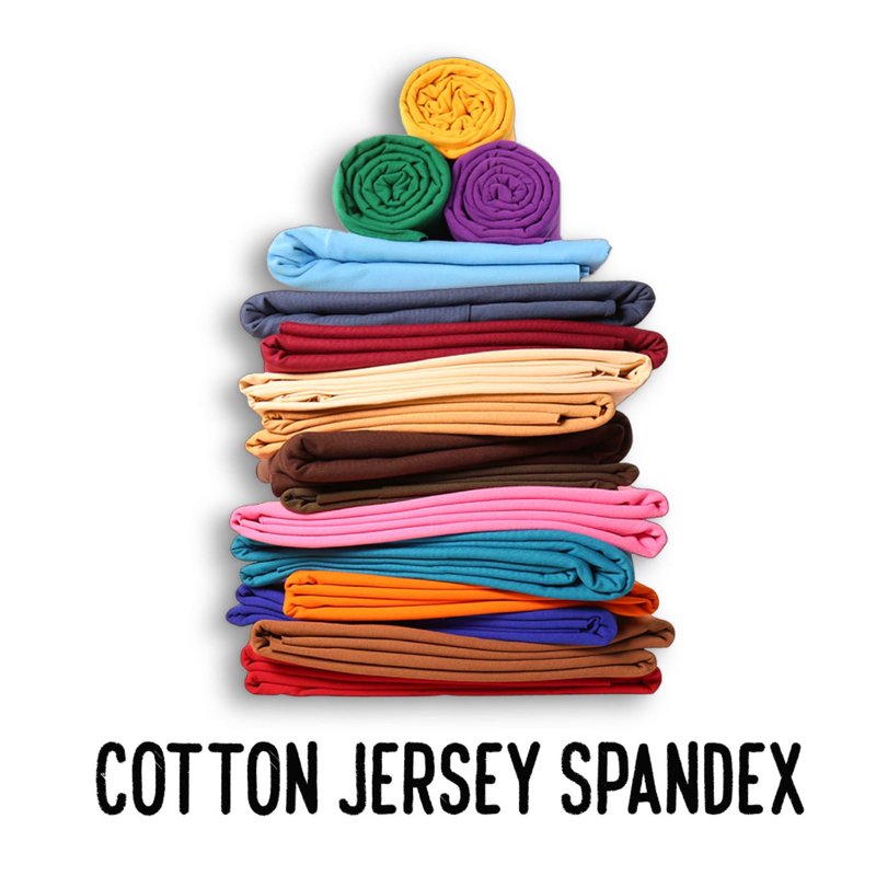 Cotton Spandex Jersey Fabric - 10 oz, 4-Way Stretch, 60" Wide by The Yard