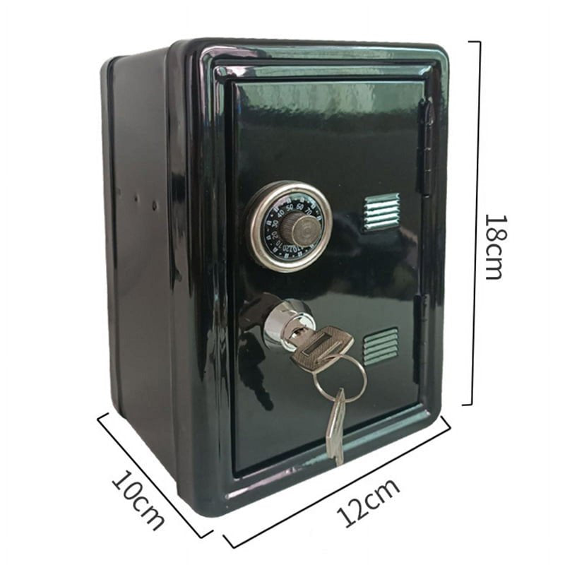 Mini Safe Box with Secure Lock and 2 Keys, Perfect for Jewelry Cash & ID Cards
