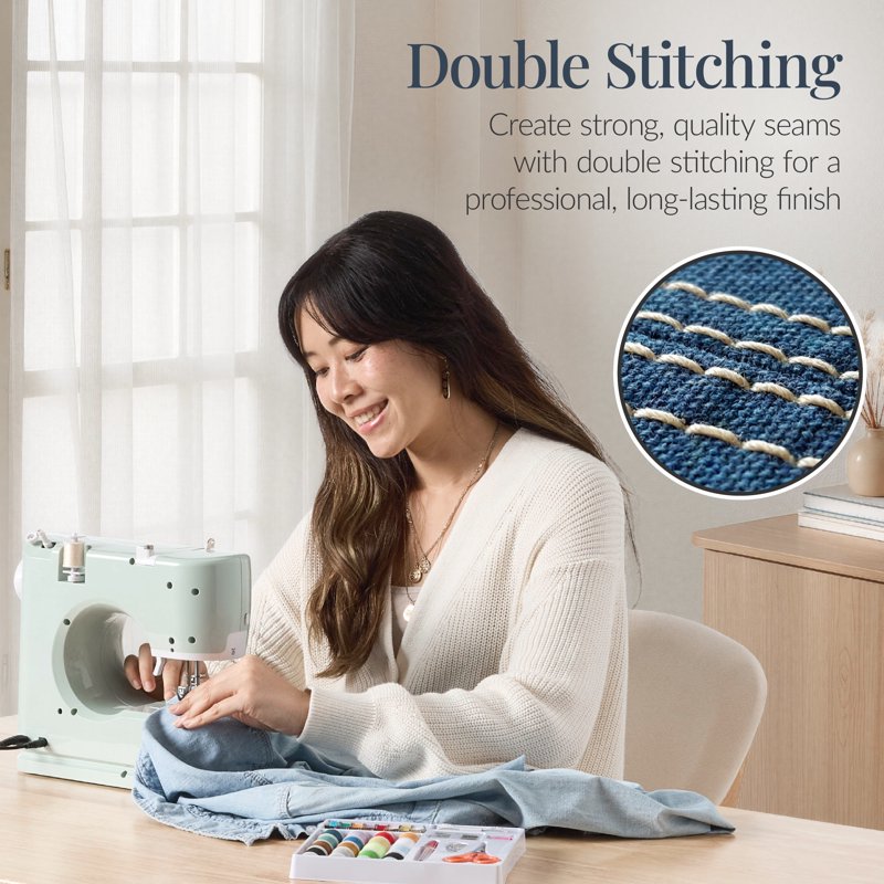 Beginner Sewing Machine Kit with 16 Stitch Patterns and Accessories