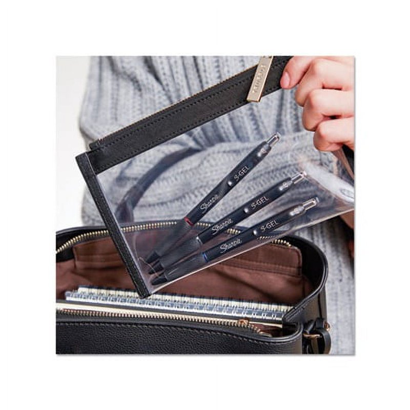 Retractable Gel Pen 0.5mm Fine Black Ink - Dozen, Smooth Writing