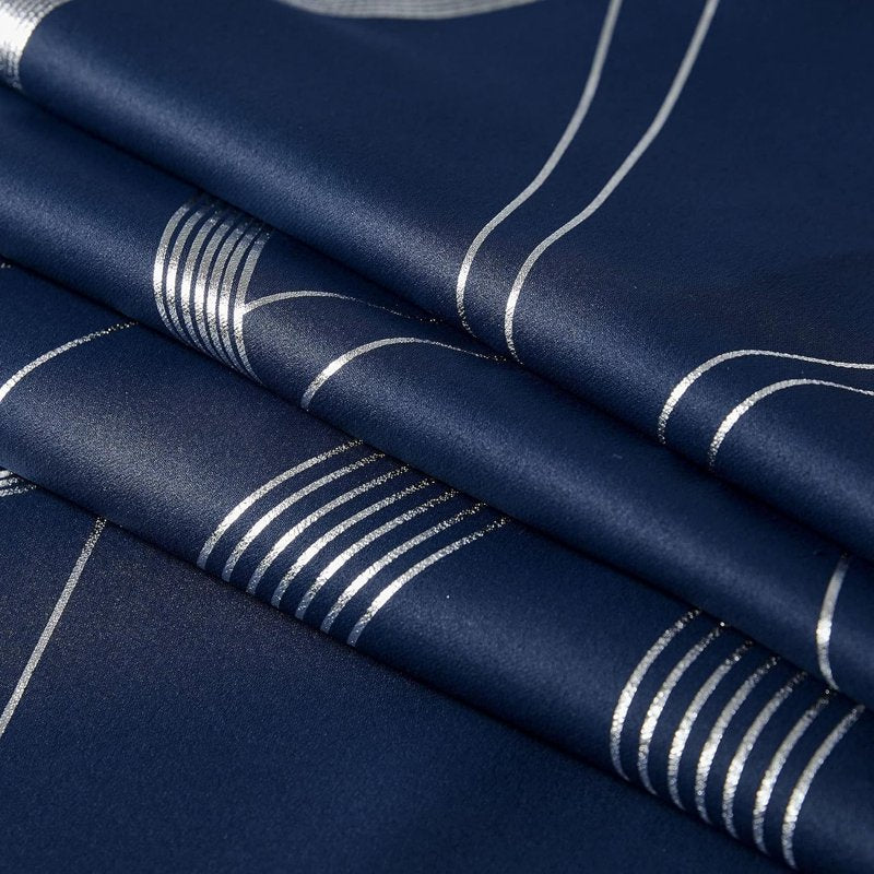 2pcs Blackout Curtains - Thickened Encrypted Fabric for Bedroom, Living Room, Winter & Summer Privacy - Blue