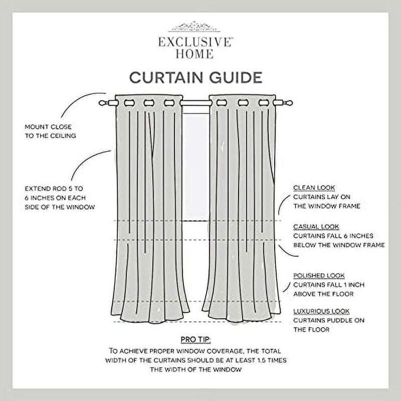 Total Blackout Grommet Top Curtain Panels - Room Darkening Linen Drapes