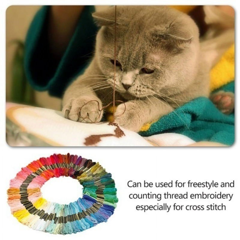 Rainbow Cotton Embroidery Floss Thread Set for Cross Stitch & Crafting - 447 Colors