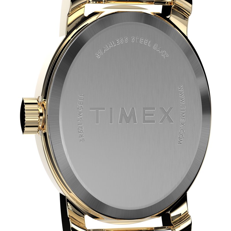 Women’s Gold-Tone Mother of Pearl Dial Watch with 18mm Expansion Band