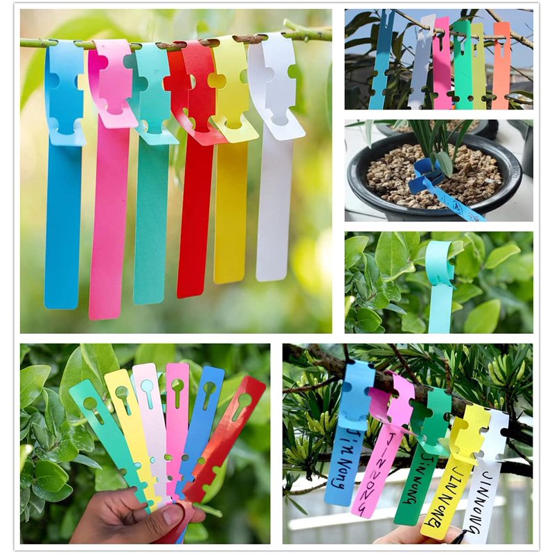 100PCS Waterproof Plant Labels Garden Markers PVC Stakes for Trees & Flowers