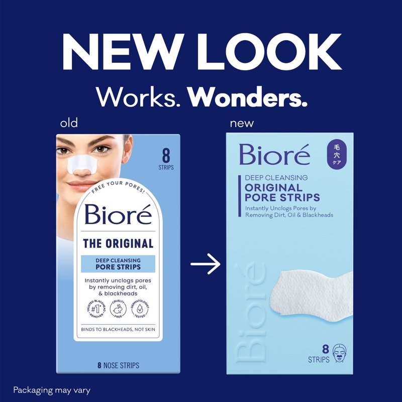 Deep Cleansing Pore Strips for Blackhead Removal - Oil-Free, Fragrance-Free, 8 or 14 Count