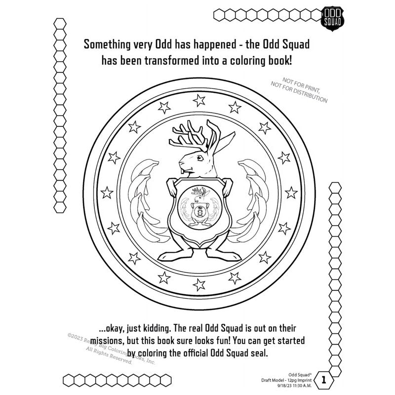 Kids Coloring Book - Odd Squad Imprint with 25 Pages for Art & Learning
