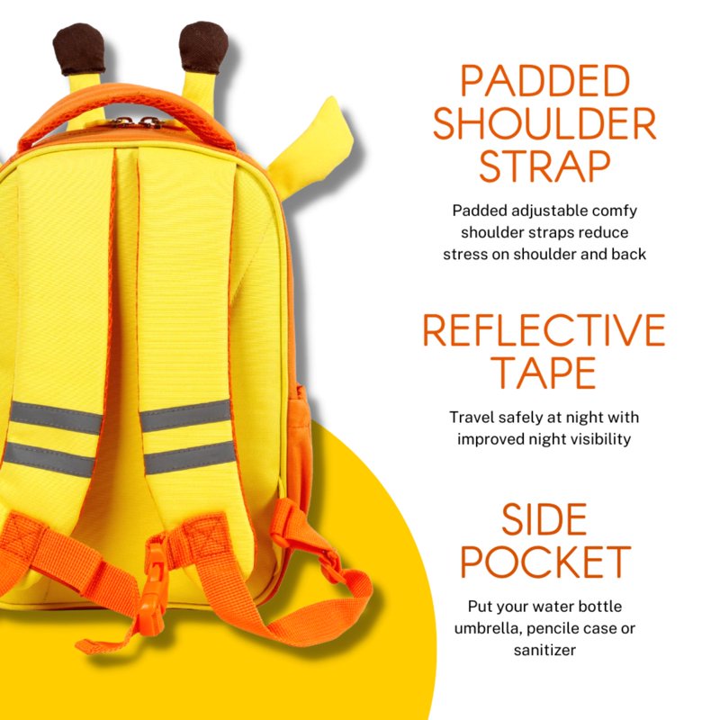 Kids Preschool Backpack with Animal Design, Giraffe & Other Variants