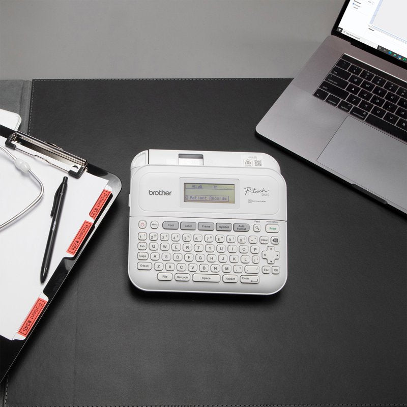 Connected Label Maker for Home Office - Brother PT-D410 with Tape & Software