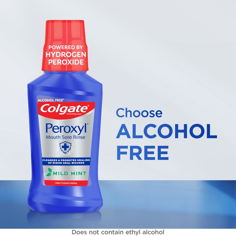 (3 Pack) Alcohol-Free Mouthwash & Mouth Sore Rinse - Mild Mint, 16.9 fl oz