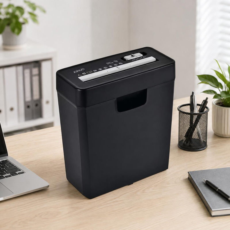 6-Sheet Paper Shredder with 2.9 Gallon Bin - Strip-Cut Office & Home Use