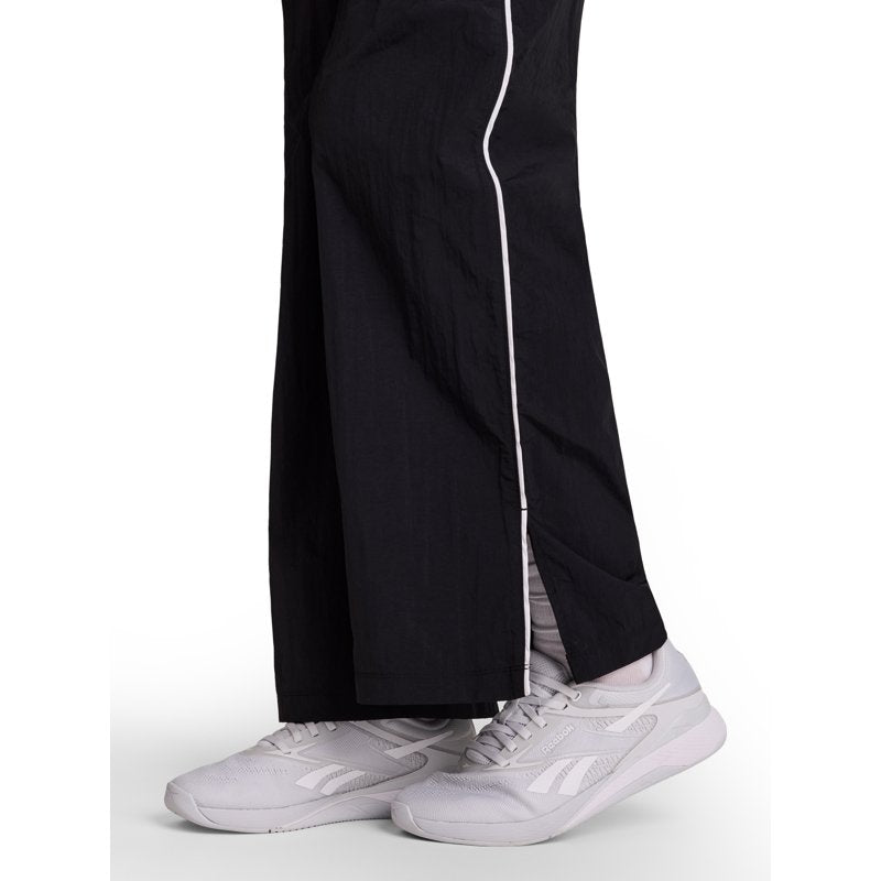 Activewear Wide Leg Woven Pants for Women - Relaxed Fit Nylon Trousers