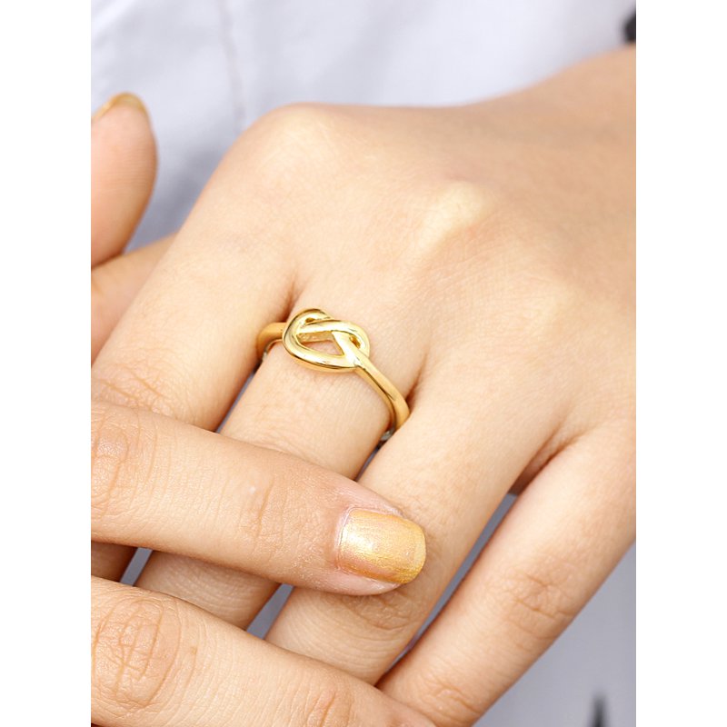 Gold Over Silver Love Knot Ring for Women - Symbol of Endless Bond