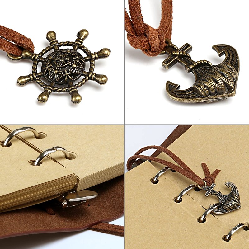 Vintage PU Leather Travel Notebook - Refillable Pocket Journal for Men & Women