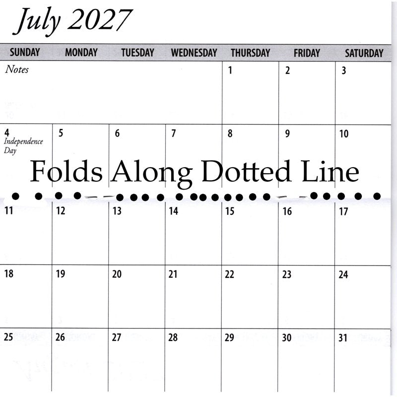 3-Year Pocket Calendar Planner with Notepad USA Made by WINGS Craft