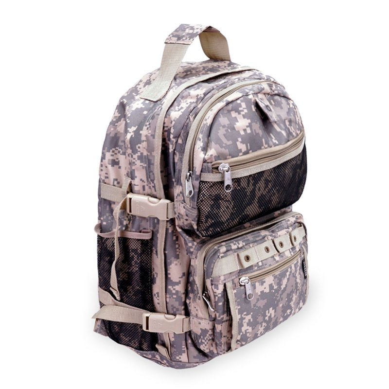 Oversized Digital Camo Backpack for School Travel and Sports - Unisex