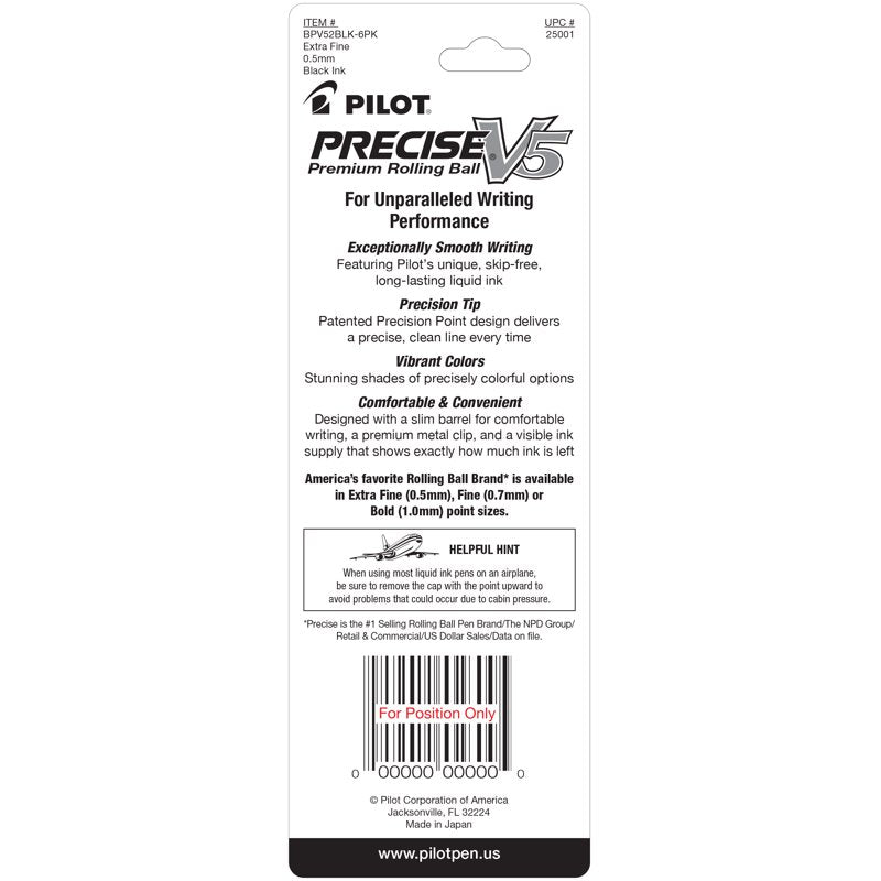 Premium Rolling Ball Pens - Extra Fine Point, Pack of 2