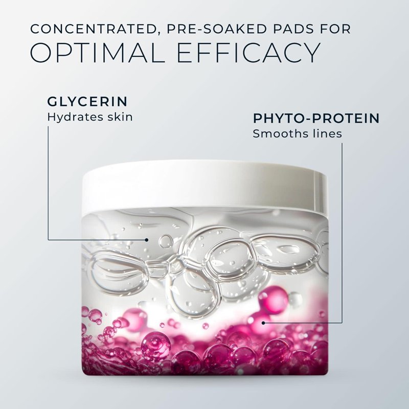Exfoliating Makeup Remover Pads - Hypoallergenic Oil-Free Skin Cleansing Disks - 3 Pack