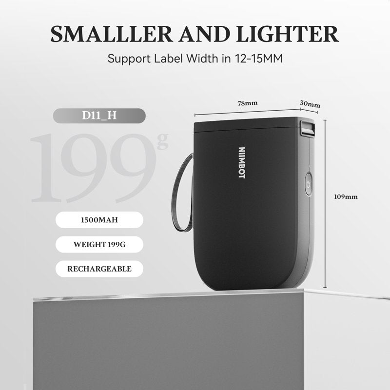 Wireless Bluetooth Label Maker Portable Printer HD 300 dpi Inkless Labels