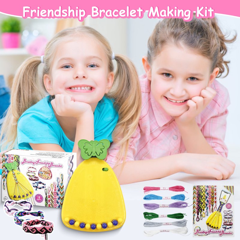 Friendship Bracelet Making Kit for Kids - DIY Jewelry Craft Set with Threads & Tools