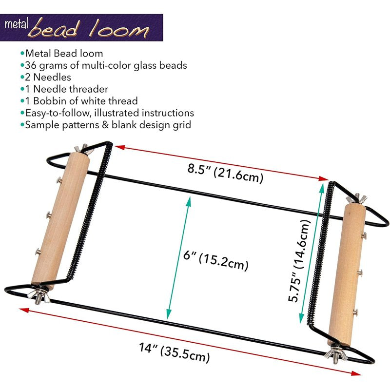 Bead Loom Kit for Jewelry Making - Includes Beads, Thread, Needles, and Patterns