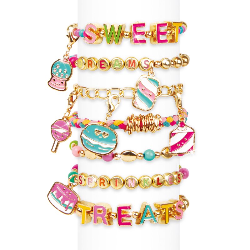 Sweet Treats DIY Bracelet Kit - Make 7 Charm Bracelets for Kids & Tweens