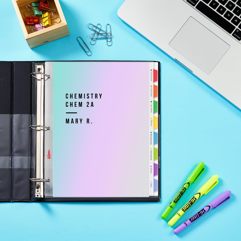 Clear Plastic Binder Dividers with Tabs - Reusable, Easy View Office Organization