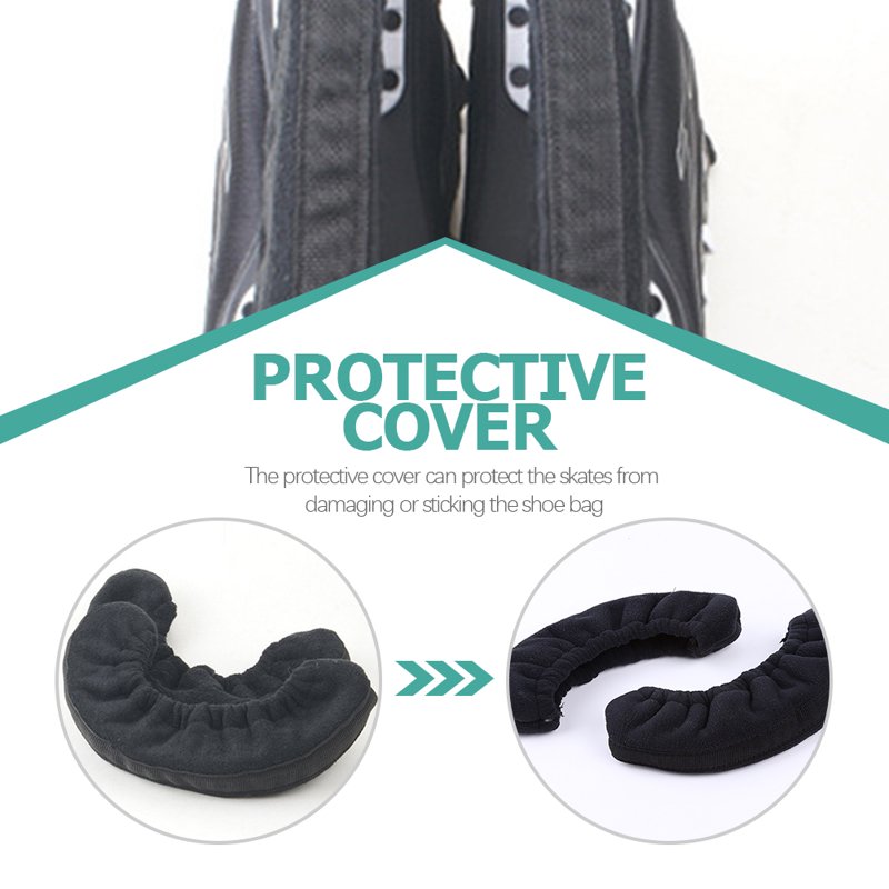 Ice Skate Blade Guards Protectors for Hockey & Figure Skates - Black
