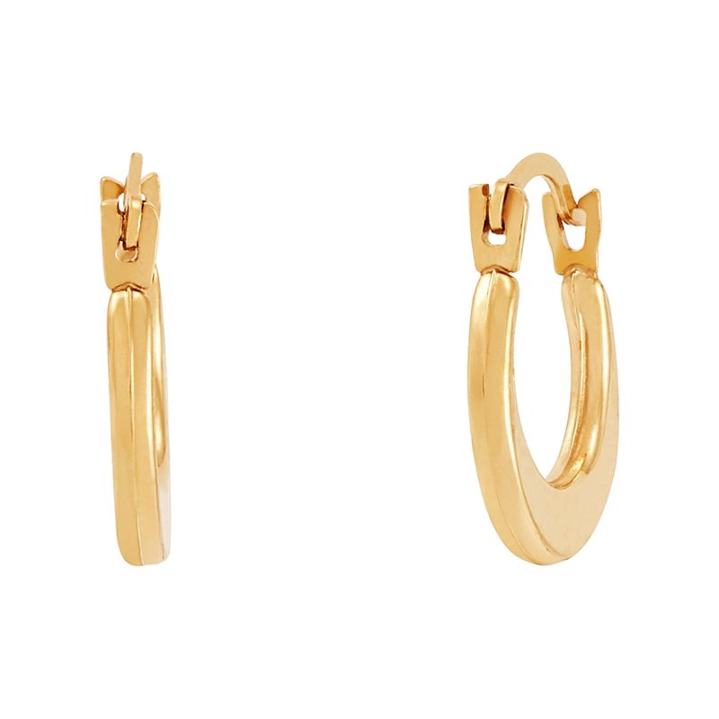 Kids 10K Yellow Gold Hoop Earrings - Hollow Round Hoop Jewelry for Girls