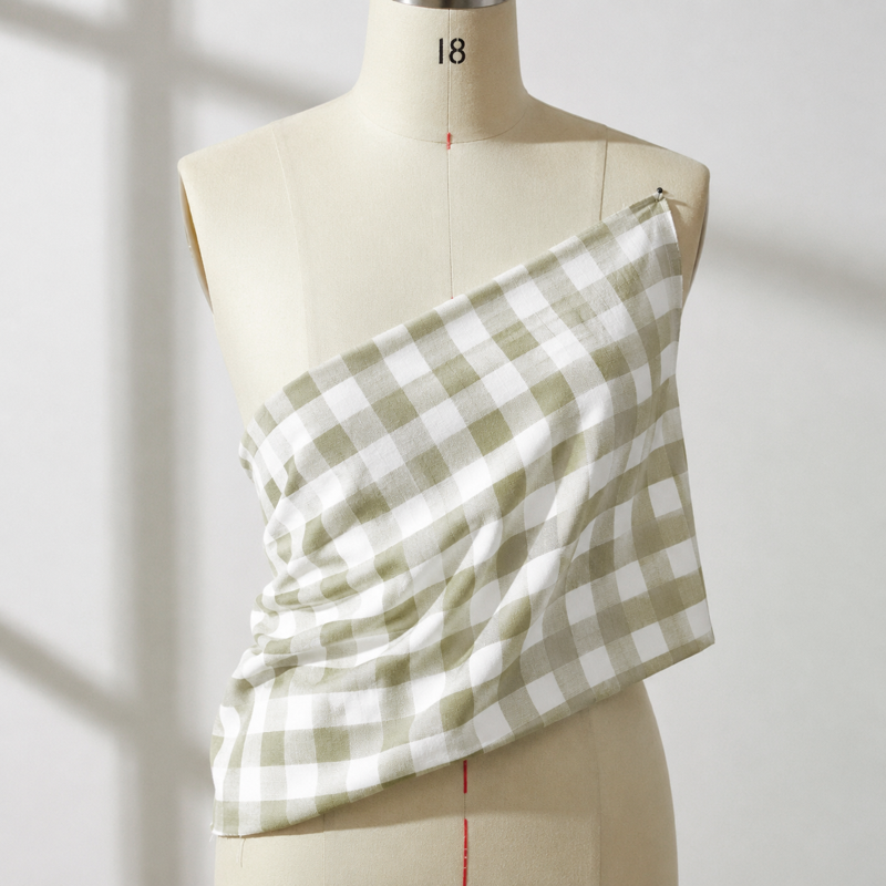 Checkered Gingham PolyPoplin Fabric by the Yard - 60 Inch Wide for Sewing & Crafting