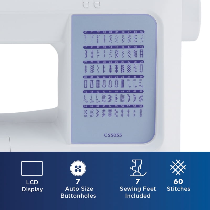 Computerized Sewing Machine with 60 Built-in Stitches for Beginners and Crafts
